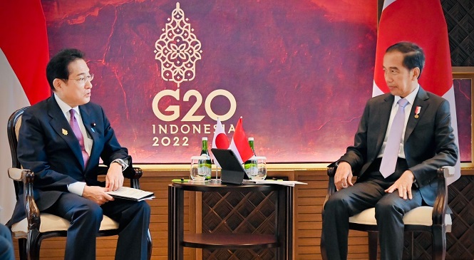 Presiden Jokowi dan PM Jepang