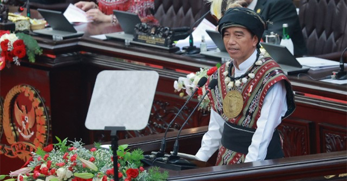 Presiden Jokowi Saat Pidato Kenegaraan